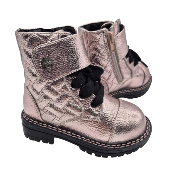 Kurt Geiger London Other - Kurt Geiger London Girl's  Metallic Pink Leather Strap Ankle  Boots Size 5 C (44